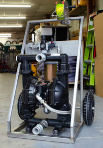 Stainless pump and trolley unit