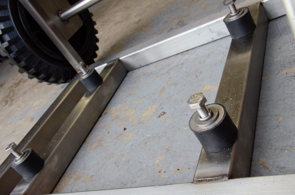 Industrial pump on mobile cart