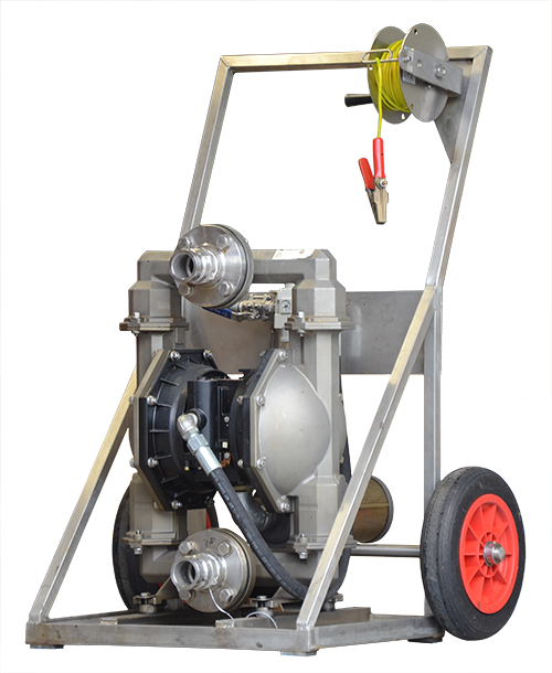 Trolley mounted pumps